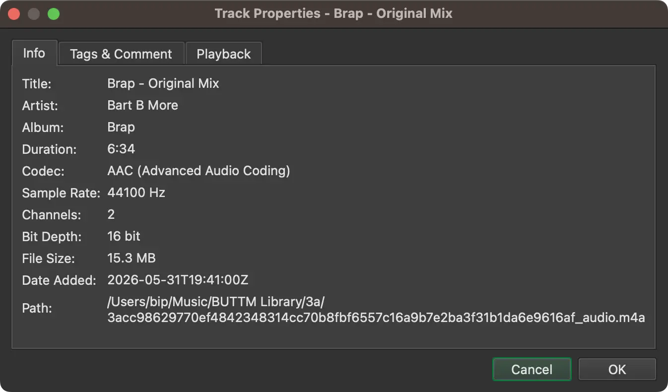 Track Properties