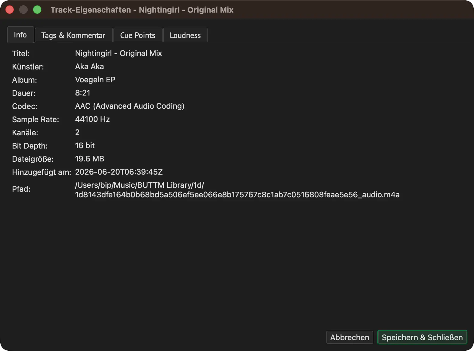 Track Properties