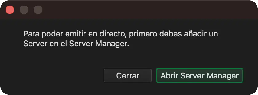 no server message