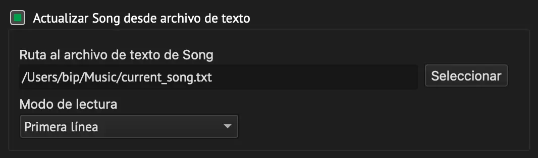 Update song from file