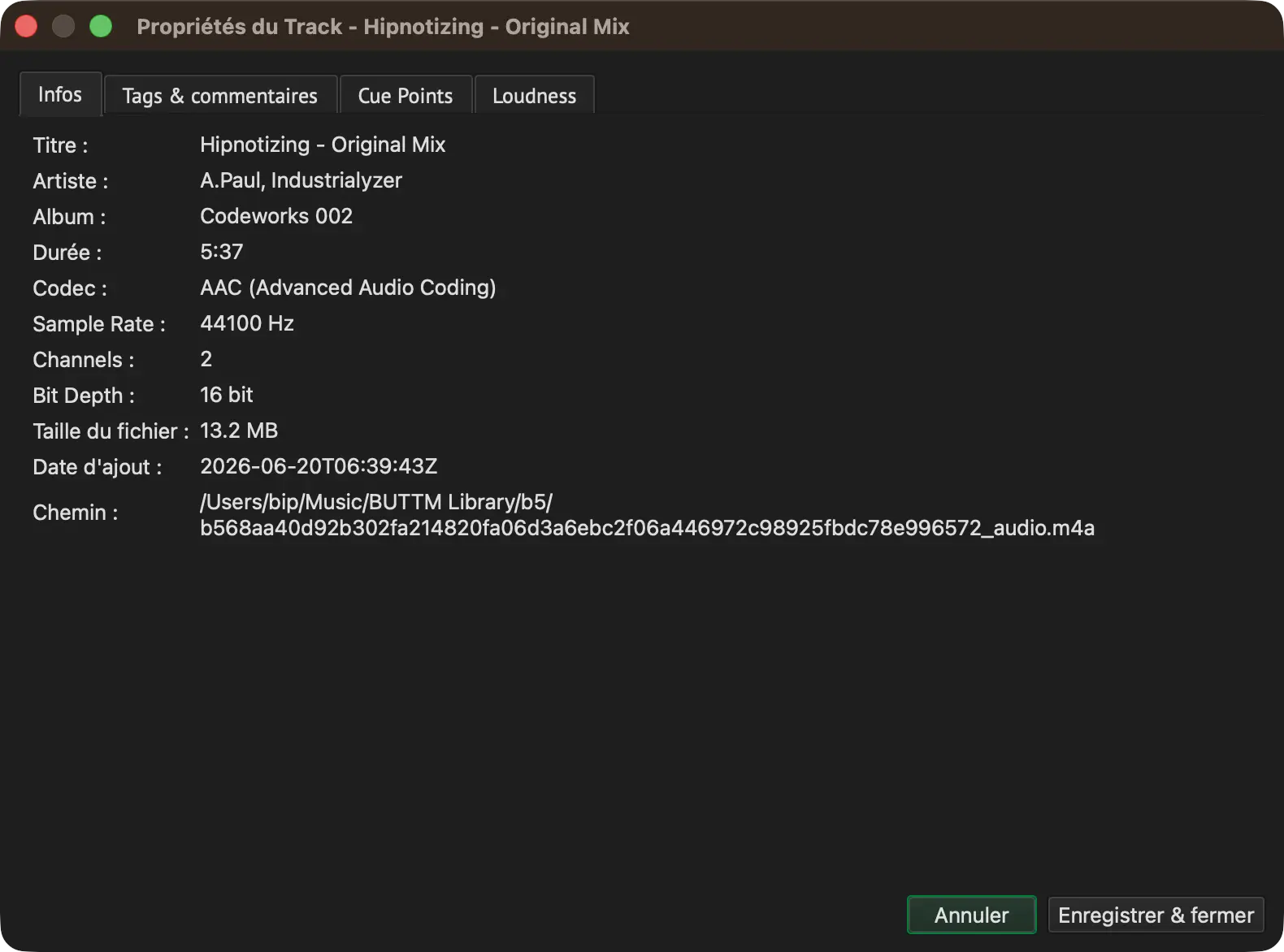 Track Properties