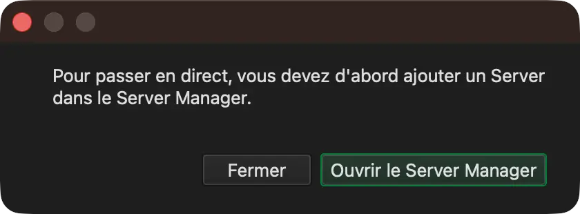 no server message