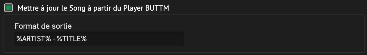 Update song from Audio Player