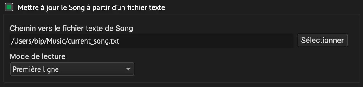 Update song from file