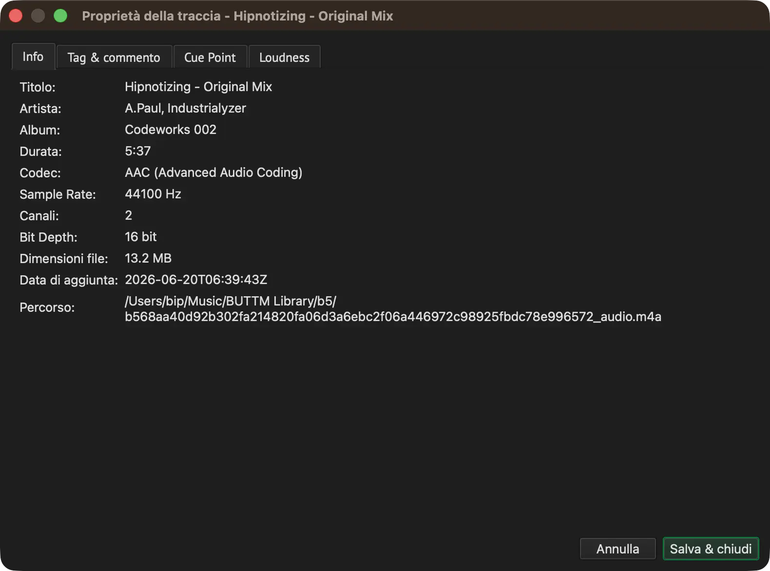 Track Properties