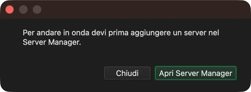 no server message