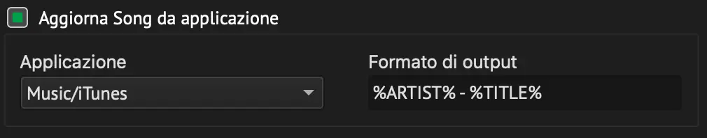 Update song from application