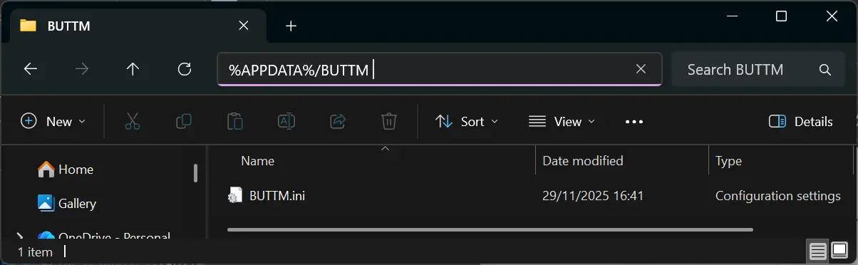 Win Config Path