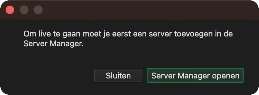 no server message