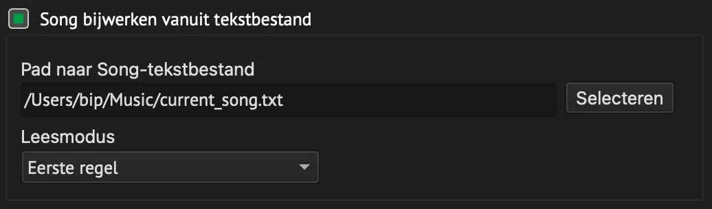 Update song from file